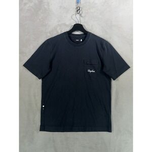 Rapha Pocket T Shirt Mens Small Black Embroidered Logo Cycling Cotton Tee